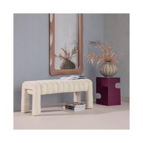 Frex Bankje Bouclé Naturel 110cm