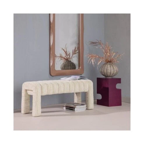 Frex Bankje Bouclé Naturel 110cm
