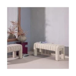 Frex Bankje Bouclé Naturel 110cm