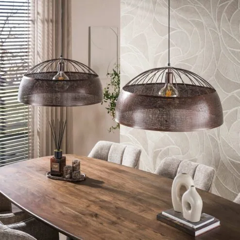 Glenn 2-lichts Hanglamp Antiek koper