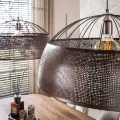 Glenn 2-lichts Hanglamp Antiek koper