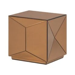 Glintz Bijzettafel Spiegelglas Bruin 40cm
