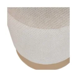 Islen Poef Met draaivoet rond Bouclé Beige 39cm