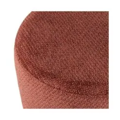Islen Poef Met draaivoet rond Bouclé Bordeauxrood 39cm