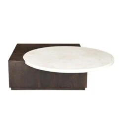 Jessie Salontafel Bruin Marmer 103 cm