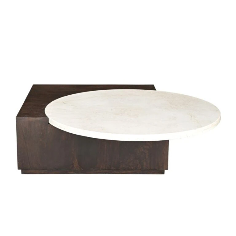 Jessie Salontafel Bruin Marmer 103 cm