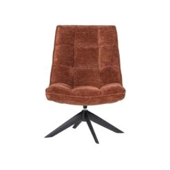 Jouke Draaifauteuil Chenille Roestbruin