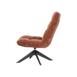 Jouke Draaifauteuil Chenille Roestbruin