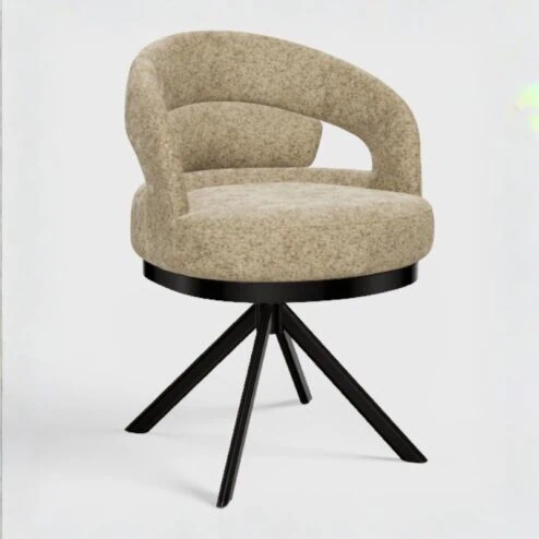 Katsura Eetkamerstoel - be glory sand 04 Venus 360 zwart