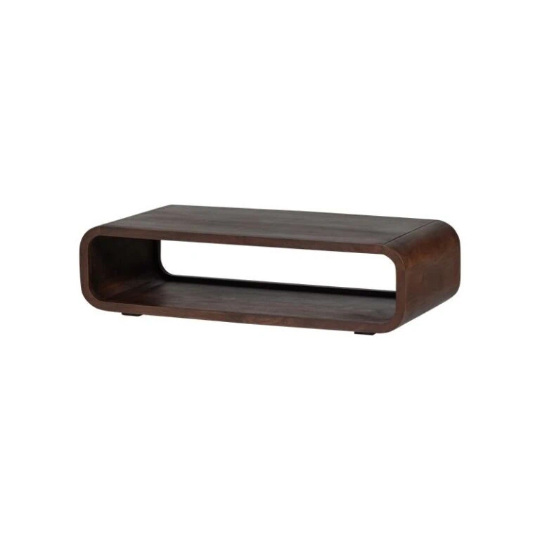 Kinu Salontafel Mangohout Donkerbruin 120cm
