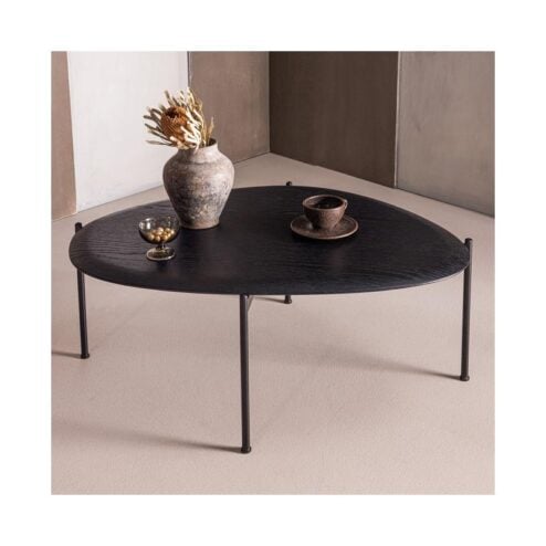 Kota Salontafel Organisch Zwart 92cm