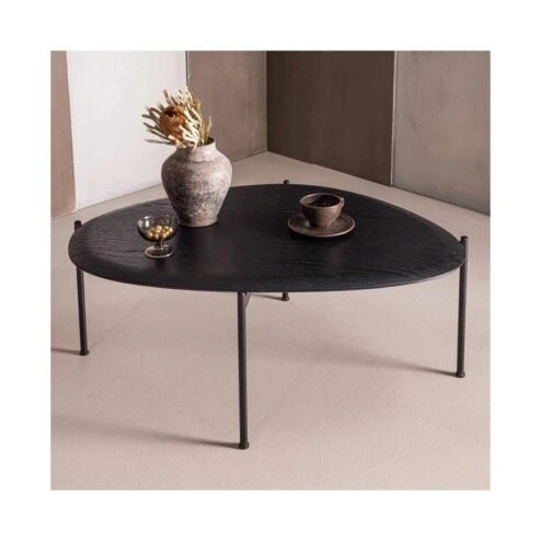Kota Salontafel Organisch Zwart 92cm