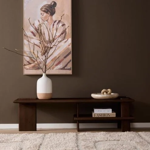 Liora Tv meubel bruin Mangohout 160 cm