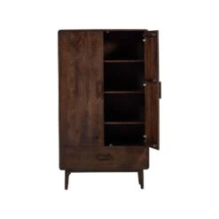 Liya Kledingkast 2-deurs Mangohout Donkerbruin 85cm