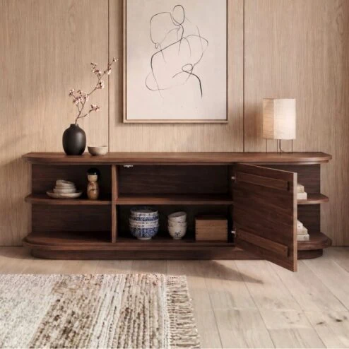 Luca Dressoir walnoot 165cm