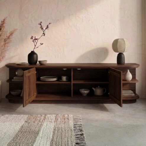 Luca Dressoir walnoot 205cm