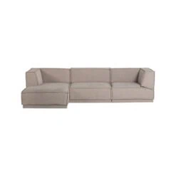 Manu Bank Chaise longue Links Grove chenille Naturel