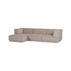 Manu Bank Chaise longue Links Grove chenille Naturel