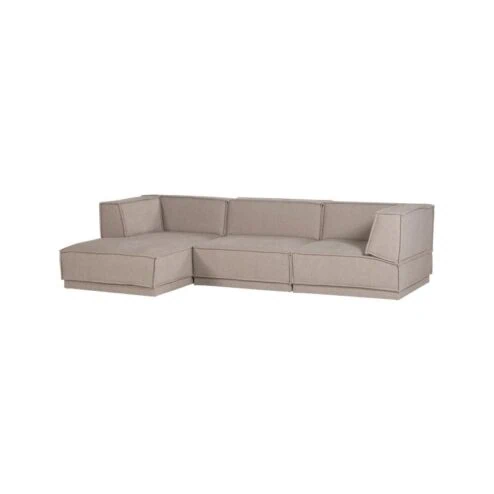 Manu Bank Chaise longue Links Grove chenille Naturel