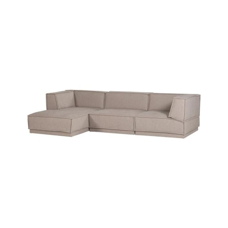 Manu Bank Chaise longue Links Grove chenille Naturel