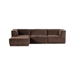 Manu Bank Chaise longue Links Velvet Bruin
