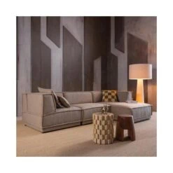 Manu Bank Chaise longue Rechts Grove chenille Naturel