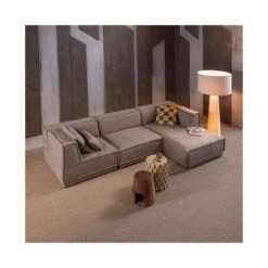 Manu Bank Chaise longue Rechts Grove chenille Naturel