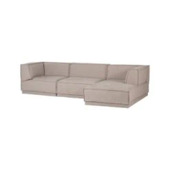 Manu Bank Chaise longue Rechts Grove chenille Naturel