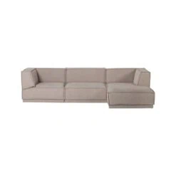 Manu Bank Chaise longue Rechts Grove chenille Naturel
