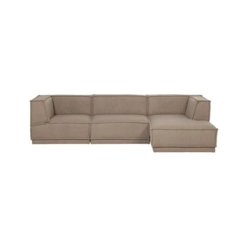 Manu Bank Chaise longue Rechts Teddy Taupe