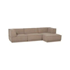 Manu Bank Chaise longue Rechts Teddy Taupe