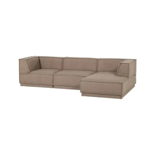 Manu Bank Chaise longue Rechts Teddy Taupe