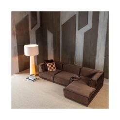 Manu Bank Chaise longue Rechts Velvet Bruin