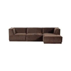 Manu Bank Chaise longue Rechts Velvet Bruin