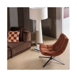 Maudi Draaifauteuil Chenille Bruin