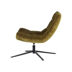 Maudi Draaifauteuil Chenille Groen