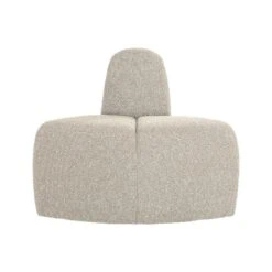Mojo Eetkamerbank Hoek Rond Rugleuning Bouclé Beige melange