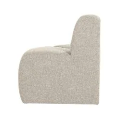 Mojo Eetkamerbank Hoek Rond Rugleuning Bouclé Beige melange