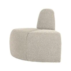 Mojo Eetkamerbank Hoek Rond Rugleuning Bouclé Beige melange