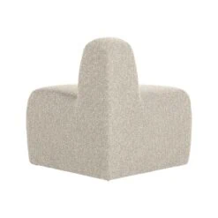 Mojo Eetkamerbank Hoek Rond Rugleuning Bouclé Beige melange