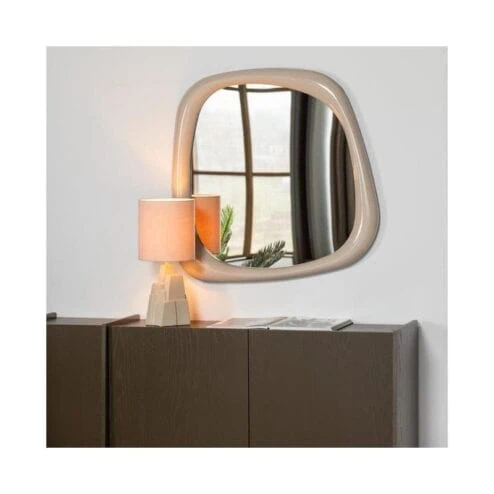 Norea Spiegel Hoogglans Zand 90cm