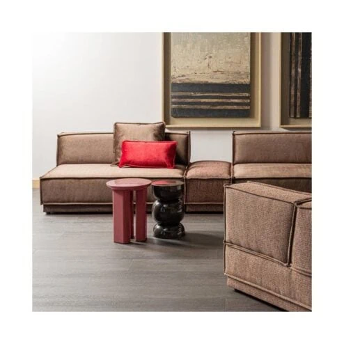 Orivo Bijzettafel rond Roodroze 40cm