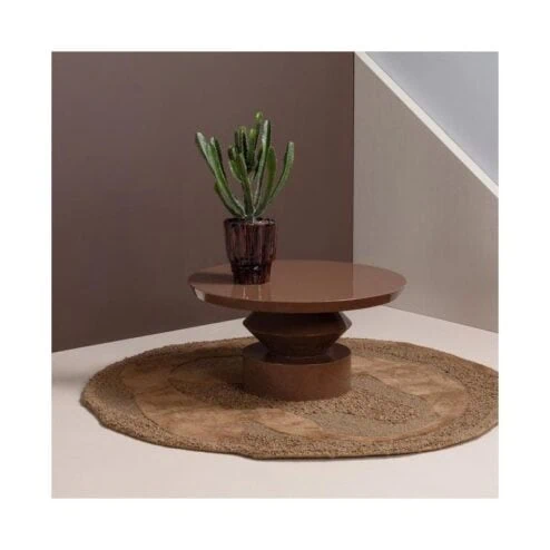 Orvi Vloerkleed rond Bruin 160cm