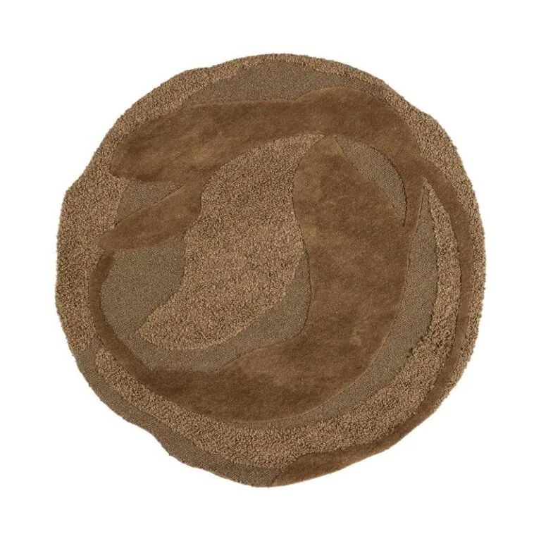 Orvi Vloerkleed rond Bruin 160cm
