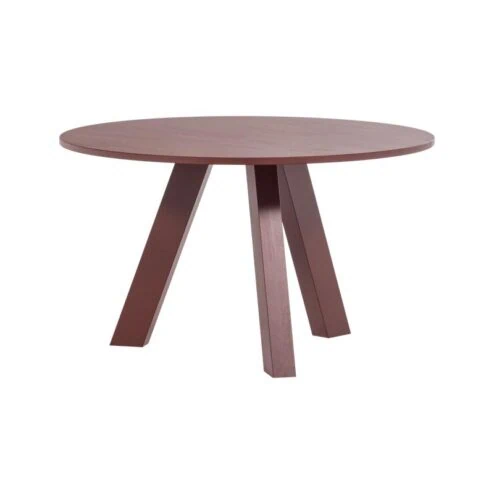 Rhonda Eettafel Rond Eiken Bordeauxrood 129cm