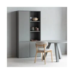 Rhonda Eettafel Rond Eiken Warmgrijs 129cm