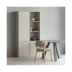 Rhonda Eettafel Rond Eiken Warmgrijs 129cm