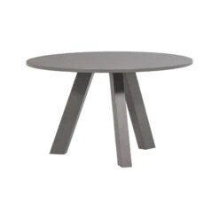 Rhonda Eettafel Rond Eiken Warmgrijs 129cm