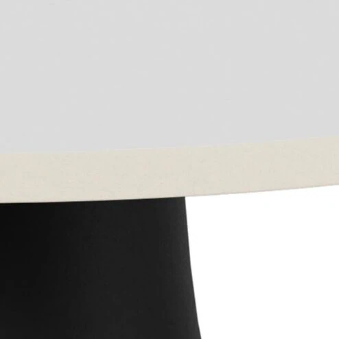 Solvani Salontafel hoog Rond Keramiek Zwart-Wit 45cm