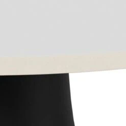 Solvani Salontafel laag Rond Keramiek Zwart-Wit 70cm